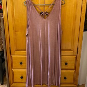 Rose water color swing sleeveless dress